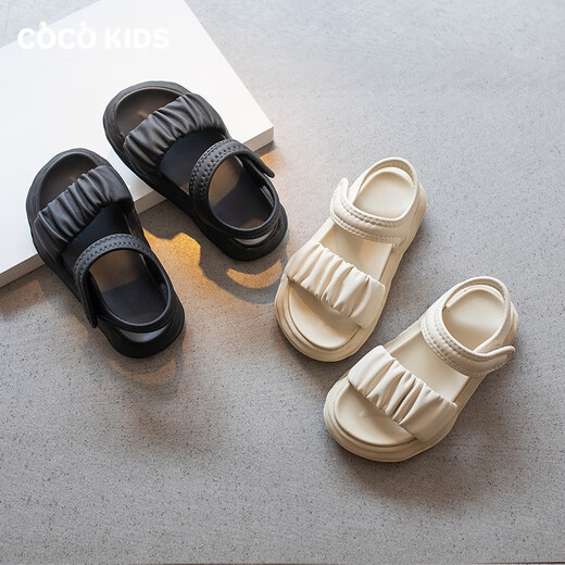 Zifeiyou (ZIFEIYOU) girls sandals summer sports 2025 new sandals baby girl princess style anti-slip soft sole comfortable xd-723 black 27 / inner length 16.8cm