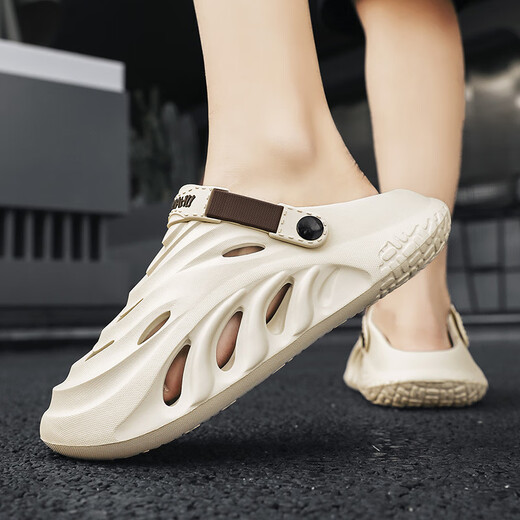 Katile crocodile hole shoes men summer sandals stymph beach shoes dual-purpose sandals men 1564 khaki 42-43