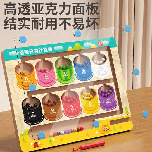 Fu Haier Magnetic Maze Perlen Perlen Spielzeug digitale Farbklassifizierung Montessori Frühaufschuldung Kinder Denken Training verbessert Model Magnetic Count Color Classification Pen Fan
