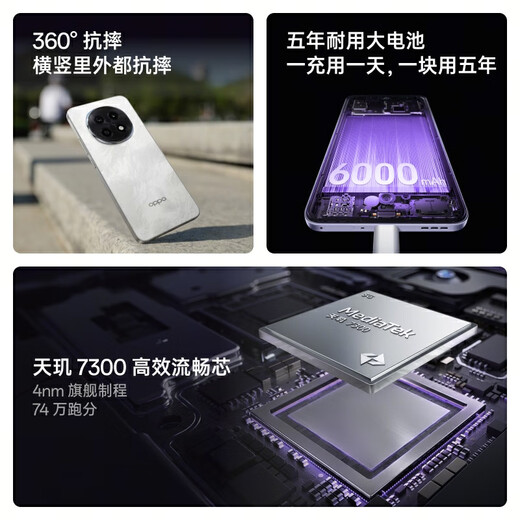 OPPO A5 Pro 8 GB+256 GB Quarz weiße vollwertige wasserdichte schwere Umgebung 360 Anti-Fall 6000mAh Large Batterie 5G Smartphone National Subvention