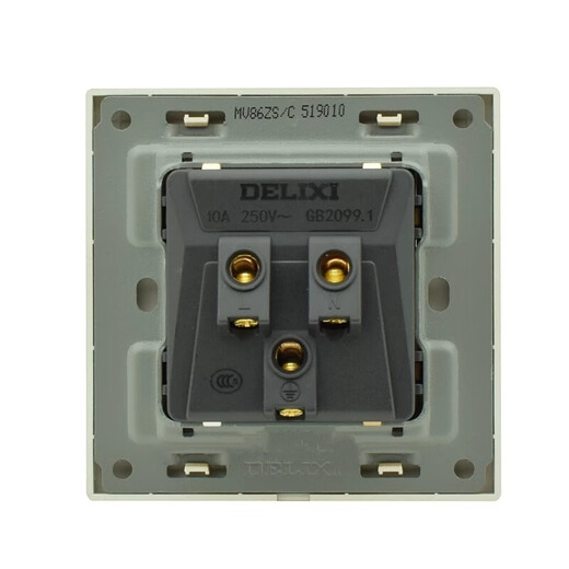 Pobinet de commutateur Delixi CD831 Champagne Gold Brushed Gold 86 Cacheté à trois trous à trois trous Interrupteur d'alimentation à deux trous Open Double contrôle 1