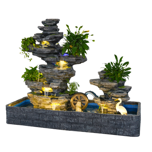 
Customized living room company corridor garden courtyard rockery flowing water fountain fish pond landscape water scenery Fengshui wheel 5009B 116*116*128cm