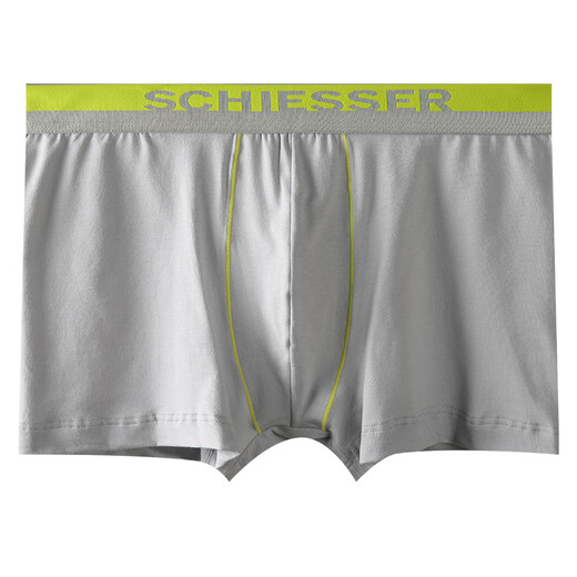 Shuya 2-Pack Deutsch Shuya Unterwäsche Herrenmitte Mid-T-Waist Full Cotton Shorts gemischte Farbe Shumei Cotton Boxer Unterwäsche Unterwäsche 13977 Gelb + hellgrau 2xl