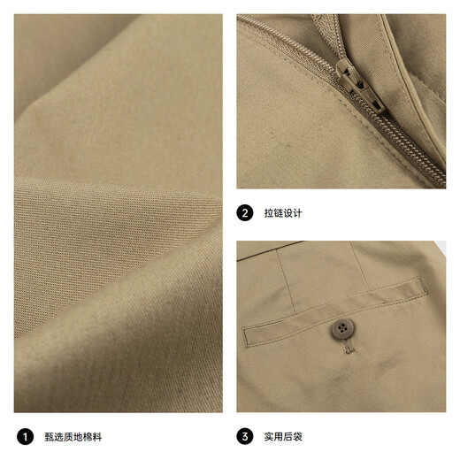 Sieben Wolf Casual Hosen für Männer 2025 Sommer Neues Produkt Cooles Jade coole Feeling Thin Casual Hosen bequeme Herrenhosen 701 (Khaki) 32