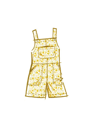 McCall's Kids and Girls Pinafore and Overalls Seam Pattern