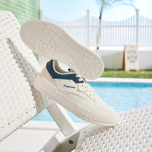 361 zapatos de tablero para hombres otoño casual transpirable de suela pequeña pequeña zapatilla blanca baja