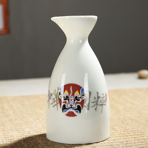 Ceramic wine set Chinese facial makeup liquor spirit cup wine divider small wine cup clear wine set household warming Chinese knot + shelf