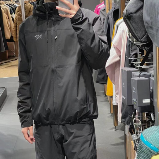 Archaeoptera Bird (ARC'TERYX) Gamma LightWeight Hoody Men's Summer Ultra Light Breathable Soft Shell X9196 24 Black Black X000009196 XL