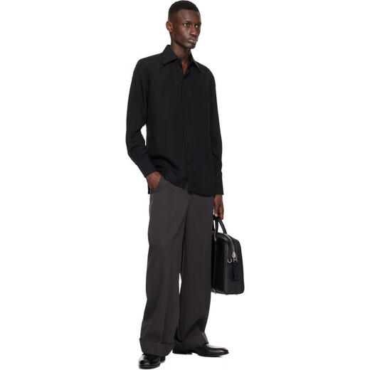 汤姆福特（TOM FORD） 奢侈品送礼男士黑色领带 Black UNI