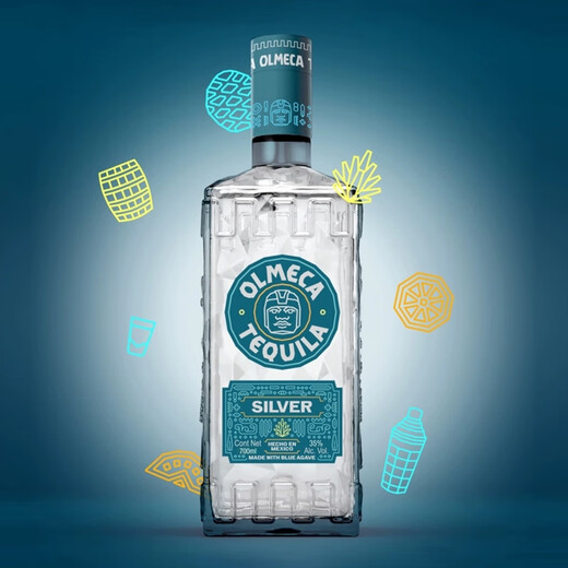 奥美加奥美加银标700ml龙舌兰酒OLMECA TEQUILA墨西哥进口调酒基酒洋酒 银标 700mL 1瓶