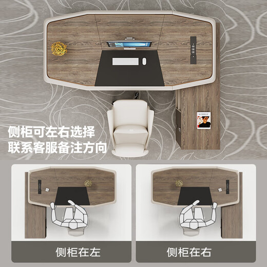 Desk Xiaobai Boss Desk Desk Light Luxury Modern Chairman's Desk Office Furniture President's Office Manager Desk and Chair Combination 2.0 Meter Boss Desk Painted Style