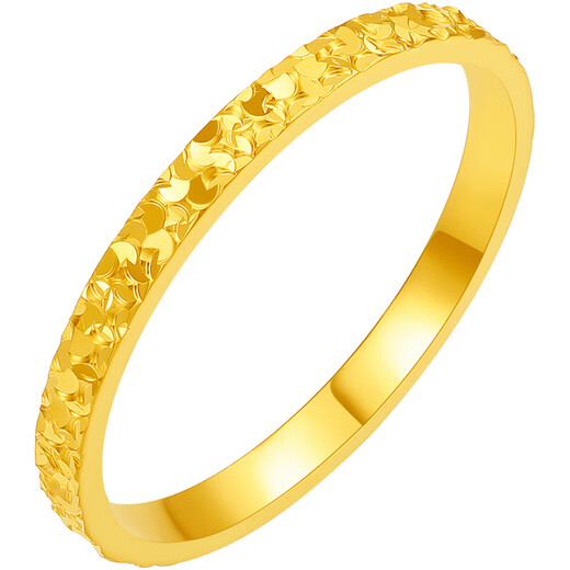 
Zhou Sai Fu's shattered ice gold 999 gold ring girl birthday gift price A0113247 No. 13 About 1.9g