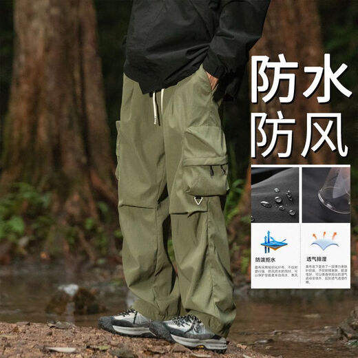 佑司凯图巅峰冲锋裤男防水防风春秋户外登山软壳冬季加绒加厚防寒保暖 DDWD-9928黑色 S 适合65-85斤