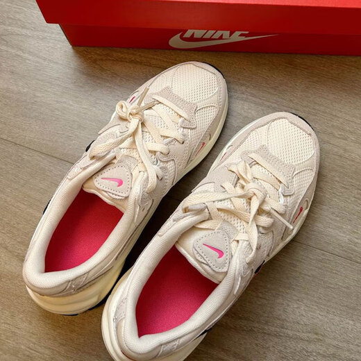 Nike (NIKE) кроссовки для женщин 2025 осень и зима новые спортивные туфли AL8 легкая дышащая толстая подошва повседневная обувь для папы в стиле ретро HJ7371-838 цвет ледяной гуавы астровый порошок 38