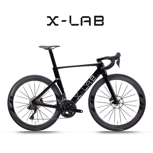X-LAB wind-breaking road bike AD8 Xiaolabao carbon fiber broken frame wheel set oil disc electronic transmission road bike Black Warrior (UL50 wheel set) S