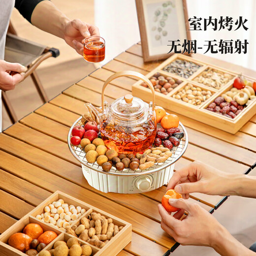 Yipot tea stove tea making set electric ceramic stove tea making equipment health indoor imitation charcoal fire smokeless gathering oven annual party gift