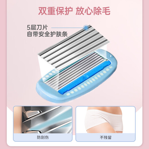 舒适（Schick）舒芙VIO蜜桃刀私处脱毛刀【1刀柄1刀头】手动电动剃毛器私密处