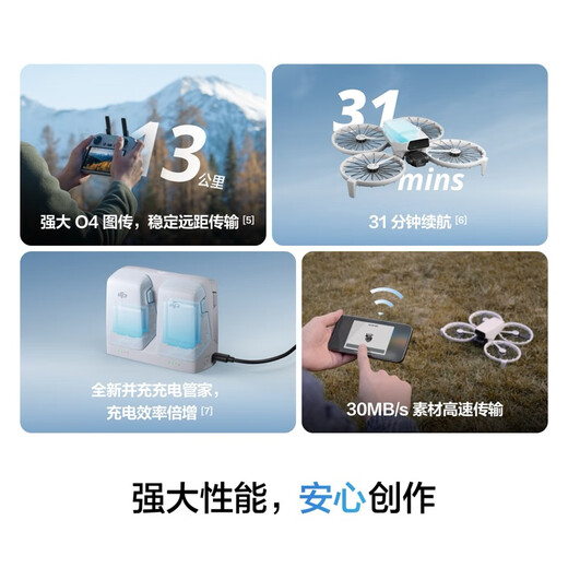 Dji Flip Drone Handheld Vlog Vlog Camera 4K HD Travel Fotografía Aerial Dron Drone Drone Mini Seguimiento portátil Pequeño Vlog Flip Práctico Set práctico Dual Electric (DJI RC-N3) Estándar oficial estándar Oficial Oficial Oficial