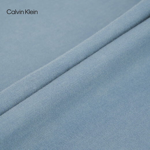 Calvin KleinJeans25春夏新款男士休闲潮流ck字母印花净色纯棉短袖T恤4RB854G CFF-星蓝 L