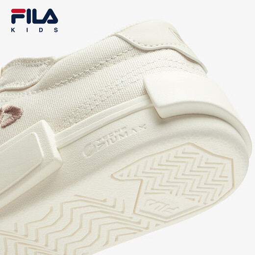 
FILA Fila children's shoes children's casual shoes 2025 summer new low-top canvas shoes for men and women medium-large children's shoes Foam white/milk white-WA 35 inner length 22.0cm