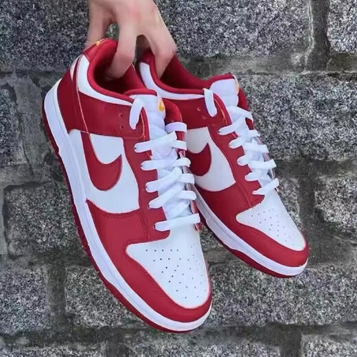 
Nike (NIKE) basketball shoes men's shoes Spring AirJordanaj1 low top breathable casual light wear-resistant sports shoes Trendy products DD1391-602/retro white and red 42