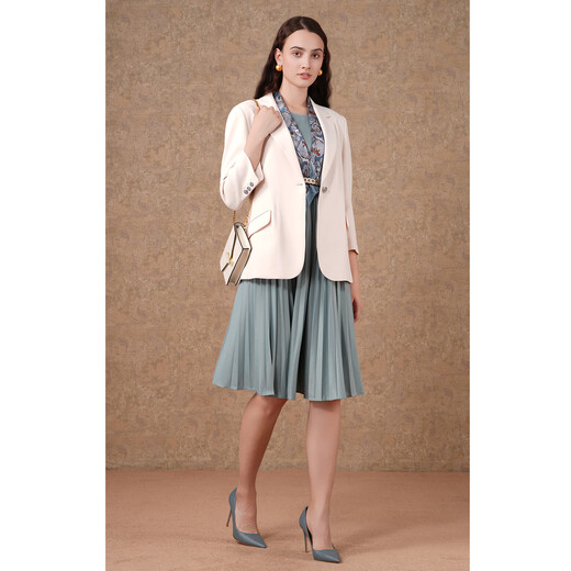 Giovanni Einkaufszentrum Einfacher Pendler -einzelner Brüste Jacke Frauen 2025 Frühling Neues lässiges und vielseitiges ET3B693 Pearl White Regular S