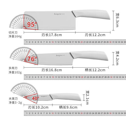 Baig Messerset Haushalt Küchenmesser Schneidebrett Küche Schneiden Gemüse Schneiden Fleisch Schneiden Messer Obstmesser Schere Topf Schaufel Löffel Küchenutensilien Komplettset Messerset 7-teiliges Set