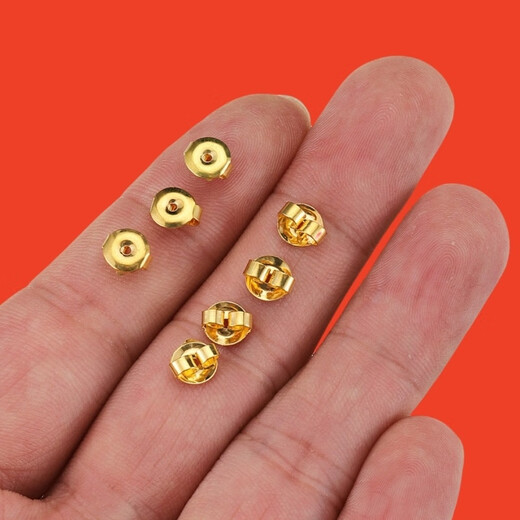 KZD Old Phoenix 999 gold-plated ear plugs, ear studs, slip-off ear buckles, fashionable versatile universal earrings, gold-plated KZD gold ear plugs, a pair of gold ear studs, special old 0.10g