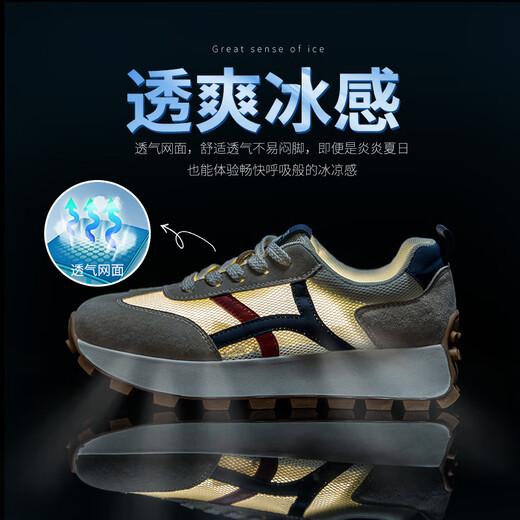 ZHR Frauenschuhe Frühlings- und Sommer atmungsaktiven Mesh-Schuhen für moralische Ausbildung von Schülern von Frauen Leichtes, dick-solide Sneakers für Frauen G686E Mailand 35 35