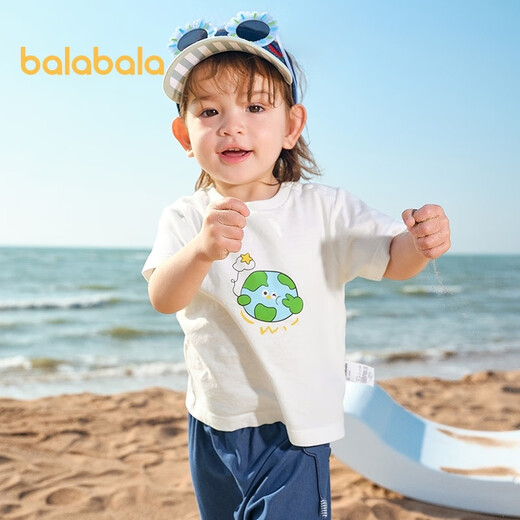 Balabala baby t-shirt baby tops girls clothes boys short sleeves 2025 summer clothes cute and cute 209225117203
