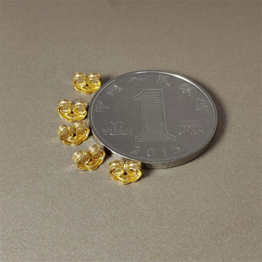 KZD Old Phoenix 999 gold-plated ear plugs, ear studs, slip-off ear buckles, fashionable versatile universal earrings, gold-plated KZD gold ear plugs, a pair of gold ear studs, special old 0.10g