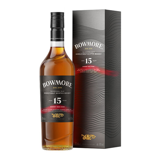 波摩行货 Bowmore 宾三得利旗下单一麦芽威士忌 苏格兰原瓶进口洋酒 波摩15年雪莉桶 700mL 1瓶