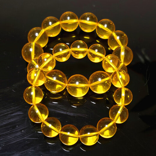 Shuque authentic amber bracelet, natural men's and women's Burmese gold amber bracelet, water purification new Buddhist beads fidelity amber, gold amber 12MM*16 women's