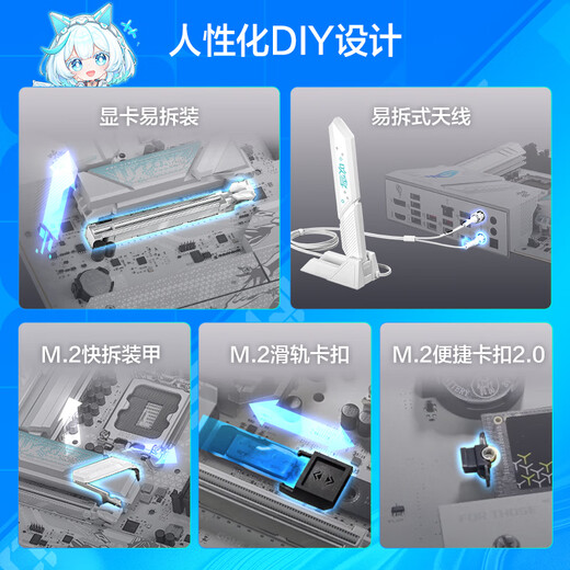 ROG STRIX B860-A GAMING WIFI S Fubuki motherboard supports CPU 265K/265KF/245KF/245K (Intel B860/LGA 1851)