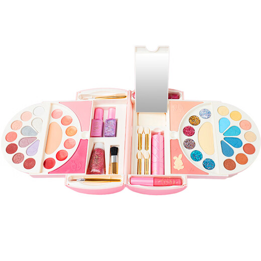 Princess Du Lisa children's cosmetics non-toxic 3-6-12-year-old girl performing stage makeup box set birthday gift toys [Princess Flower Dance] Pandora's fantasy handbag