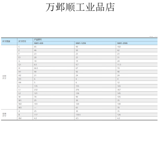 Chint Chint boîtier moulé disjoncteur NM1-250S/2300 125S double canal monophasé 220V interrupteur à air 2P 160A NM1-125S/2300 25A 2P 220V