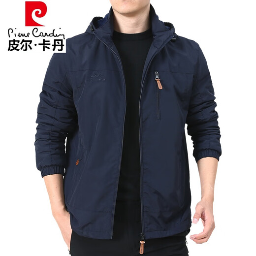 
Pier Cardin high-end charge jacket men's spring and autumn stand collar outdoor American windproof waterproof windbreaker men's spring and autumn clothing sports black 9898 style plus velvet 4XL