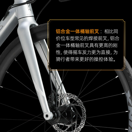 Qianlida Tornado 700 Tornado 500 Bend Road Bicycle Road Vehicle Aluminium Alloy Huile Disc Disc Brake Changement Tornado 500- A3 Rock Grey Silver 700c * 460mm, recommandé environ 160-172cm 16