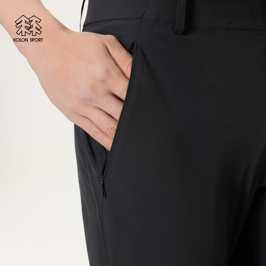 KOLON SPORT/Kolon water-resistant trousers Men's full-pressure rubber business trousers Anti-static wear-resistant outdoor casual pants LHLP5ST825-BK Black 2XL 185/90B