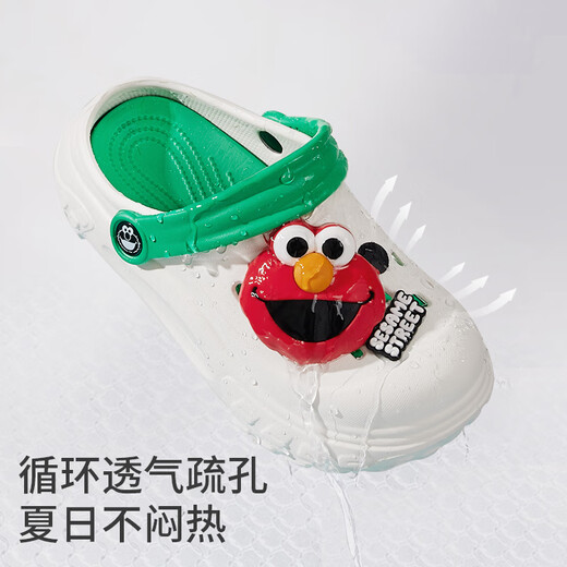 Sesame Street Children's Slippers Boys et filles Sandales Eva Baby Cave Shoes Beach Outdoor Sandales Green 26 -27 (185 mm)