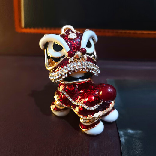 Clcey Chinese Style Lion Dance Car Keychain for Girls’s Bag Pendants pour Internet Celebrity Style Ancient Lion Dance Jewelry Exquis Keychain Collection PLUS ACHETER BOX-CONSEIL (N'oubliez pas de collectionner)