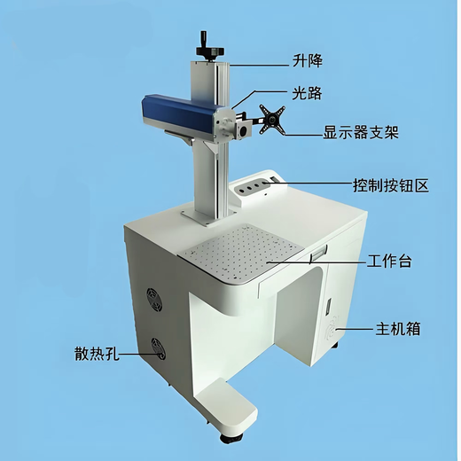科至途定制激光打标机机柜架光纤桌面分体一体机柜箱配件厂家直销低价 800*600*1416整套机柜 全白