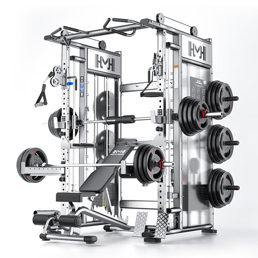 Equipos de fitness multifuncionales Comerciales Flying Bandry Bench Press Squat Rack Squat Training Integral Smith Machine Smith EM983B Press de press de banca Máquina individual