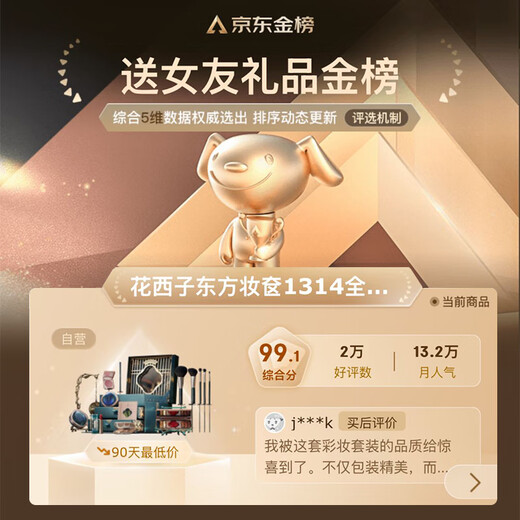 Hua xizi orientalische Make-up-Box-Make-up-Set 1314 Vollständige Make-up-Version 10-teilige Geschenkbox Geschenk für Freundin Geburtstagsgeschenkkosmetik