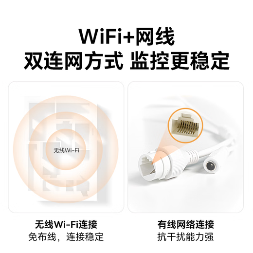 荣耀亲选 小湃室外摄像头双摄监控 400万+400万超高清双目双画面家用户外无线wifi监控器360度无死角带夜视