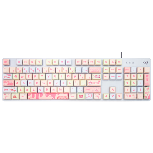 Logitech K845 Teclado mecánico de juegos con cable 104 tecla DIY Color Teclado E -Sports Panel de metal de pollo retroiluminado Panel de metal K845 - Fresa de crema fresa