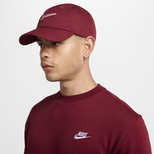 耐克（Nike）帽子男帽女帽 2023新款运动帽鸭舌帽户外遮阳帽时尚休闲帽棒球帽 FB5369-677/队红 L/26-28厘米/42-46码