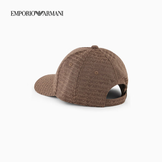 EMPORIO ARMANI/阿玛尼官方旗舰【父亲节礼物】新款男士字母弯檐棒球帽2025夏季 U6195-巧克力色 均码