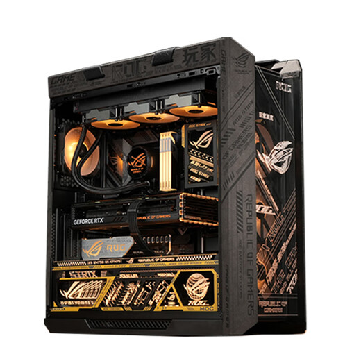ASUS ROG family bucket 14th generation i7 14700KF/RTX5070Ti 5080D independent graphics card game desktop host live broadcast AI computer host DIY assembly machine complete machine configuration 4 R7-9800X3D + ASUS 5070Ti
