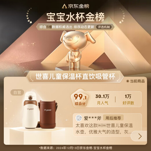 Shixi children's thermos cup direct drinking straw cup large capacity kettle 316L stainless steel Harbin Polar Park co-branded model